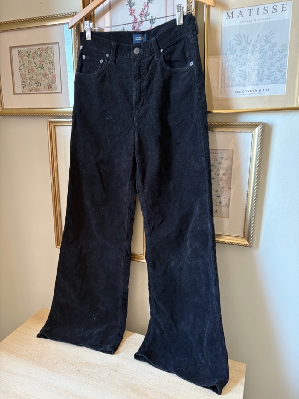 Citizens of Humanity Paloma Baggy in Corduroy 28 Black - Picture 6 of 12